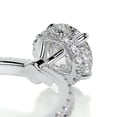 thumbnail image 3 of Edge Jewel Round Cut Brilliant 1.8 Ct Moissanite Ring - 14K White Gold Plated Ring - Wedding Ring - Solitaire Accent Design - Women’s Hidden Halo Moissanite Ring, 3 of 3
