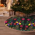 thumbnail image 5 of Xecao Mexican Flower 2 Pattern Christmas Tree Skirt Round Xmas Tree Mat Base Cover for Holiday Home Decorations-48", 5 of 6