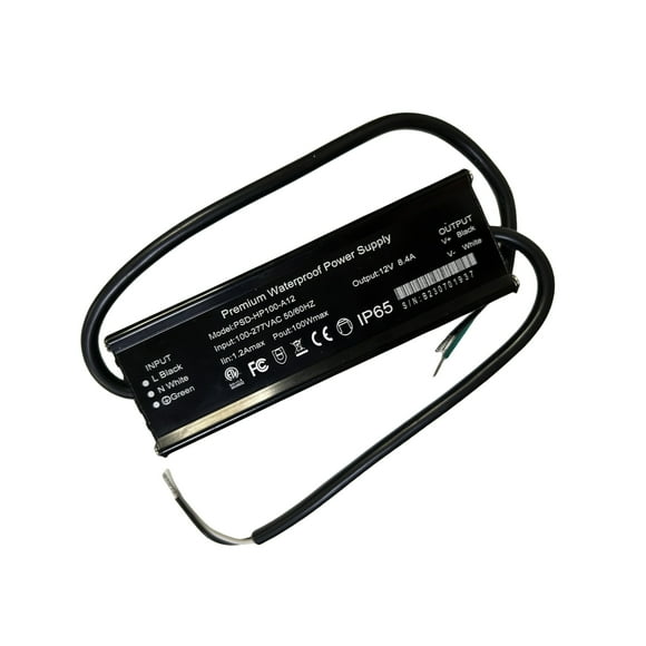 Adaptateur Transformateur LED 100W 12V, Liste ETL AC 100-277V à DC 12V Basse Tension, Alimentation LED pour Bandes Lumineuses LED, Projet de Cumputer à Tension Constante
