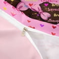 thumbnail image 4 of Erosebridal Cute Princess Girl Twin Bedding,Cartoon Black Girly Colorful Loves Print Duvet Cover Set For Kids,Reversible Pink,2pcs(No Comforter), 4 of 6