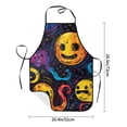 thumbnail image 4 of Xecao Playful Ghosts Night Sky Print Funny BBQ Chef Aprons for Men Women,Adjustable Kitchen Cooking Aprons with Pocket Waterproof Oil Proof No Pilling Fading, 4 of 7