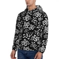 thumbnail image 3 of Kdxio Snake Print Mens Casual Hooded Collar Drawstring Hoodies Pullover Sweatshirts Casual Long Sleeve Shirts-Large, 3 of 7