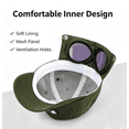 thumbnail image 6 of Men's Korean-Style Pilot Baseball Cap - Vintage Aviator Hat with Glasses-Ready Design, Curved Brim, Casual Outdoor Sun Hat for Spring & Summer Green, 6 of 6