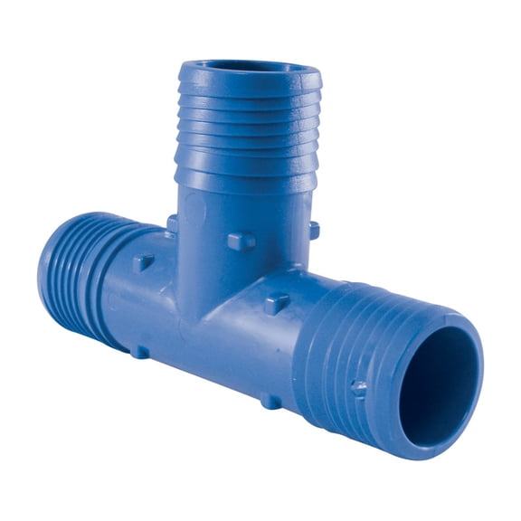 Blue Twisters 4814919 1.5 in. Insert x 1.5 in. Dia. Insert Polypropylene Tee, Blue