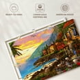 thumbnail image 6 of Elephant Stock Romantic Island Sunset Wall Art - Horizontal Canvas Wall Art - Living Room Wall Decor - Beach Canvas - Green And Yellow Decor By Dominic Davison - 12" x 8", 6 of 8