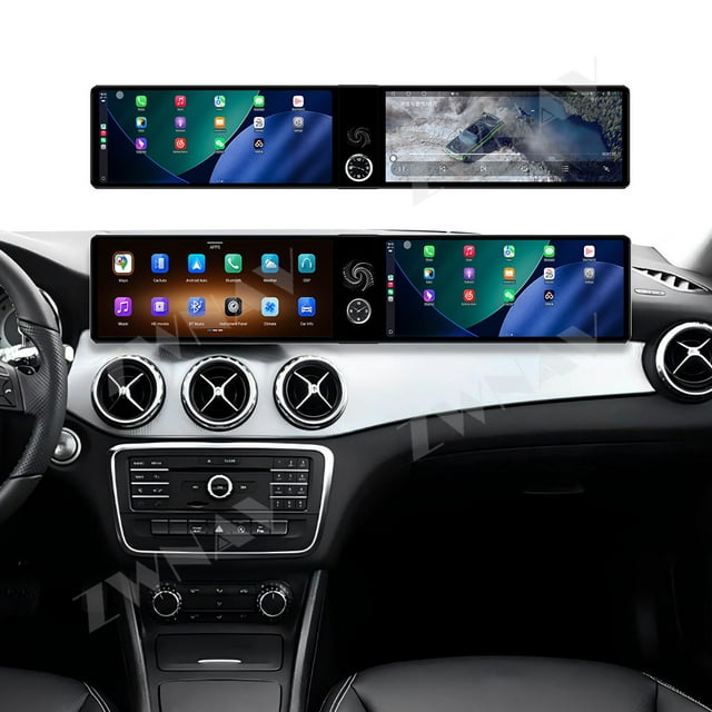 ZWNAV Dual 12.3 inch for Mercedes-Benz GLA 2016-2019 GPS Navigation Android 13 Car Radio CarPlay Multimedia Player Head Stereo Unit HD Screen