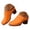 Orange, variant on Dakaela Womens Mules Pumps Round Closed Toe Sandals Chunky Heeled Slides Clogs Slip on Casual Backless Loafers Shoes Size 6-10 Beige