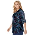 thumbnail image 3 of Woman Within Plus Size Rayon Pintucked Effortless Tunic Blouse, 3 of 5