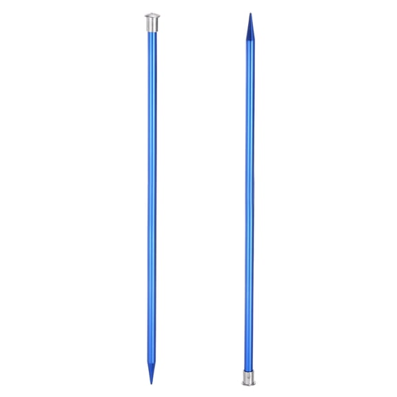 Uxcell 2Pcs Aluminum Knitting Needles 8mm Single Pointed Knitting Needle 13.8 Inches Length for Handmade Projects DIY