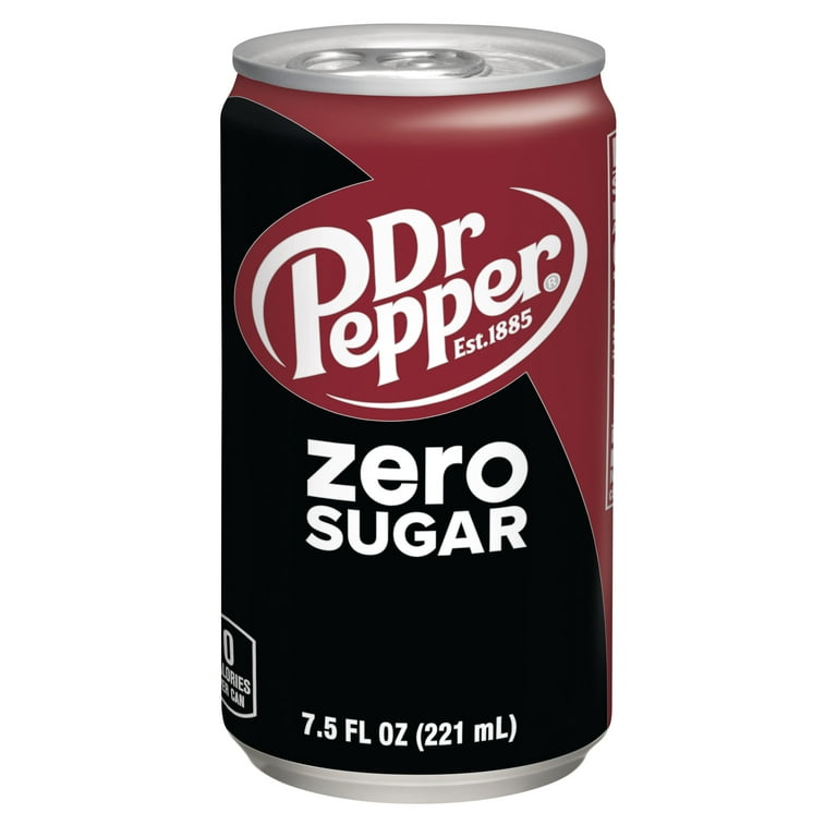 Dr Pepper Zero Sugar Low Calorie Diet Soda Pop, 7.5 fl oz