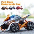thumbnail image 1 of Tire Hacia Atrás Del Juguete De La Motocicleta Juguete De Eyección Creativo Con Luz De La Música Aleación De Fundición A Presión Lanzador De Carreras Juguete Modelo De Motocicleta Juguete Para Niños N Muyoka Hogar, 1 of 5