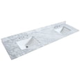 thumbnail image 4 of Wyndham Collection Deborah 80" Wood & Metal Double Bathroom Vanity in White/Gold, 4 of 6