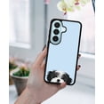 thumbnail image 5 of WIRESTER Shockproof Soft Rubber Cover Case for Samsung Galaxy S26 6.3" 2026, Animal Black White Shih Tzu Dog On Light Blue Background, 5 of 5