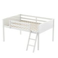 thumbnail image 6 of Generic Full Size Wood Low Loft Bed with Ladder, ladder can be placed on the left or right, White, 6 of 7
