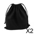 thumbnail image 1 of 2xCanvas Bolsa De Almacenamiento Con Cordón Zapatos Organizador De Lavandería Bolsa Portátil Negro, 1 of 8