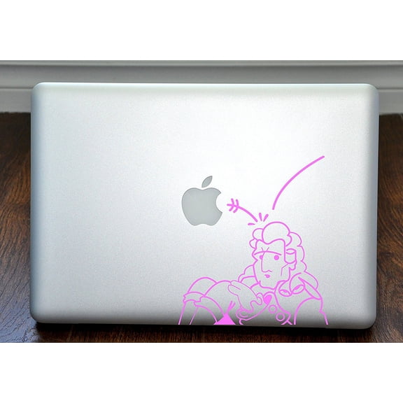Isaac Newton Gravity Soft Pink Decal for 13" Macbook