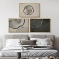 thumbnail image 3 of IDEA4WALL Framed Canvas Print Wall Art Set of 3 Black & Beige Wood Tree Ring Spirals Pattern Posters Wall Decor Retro Abstract Botanical Prints Farmhouse Country Artwork - 16"x24"x3 Natural, 3 of 5