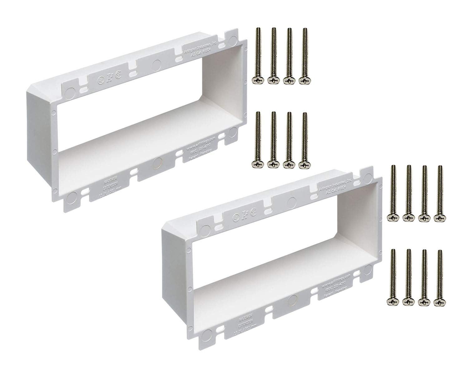 iMBAPrice BE42 (4Gang) Electrical Power Outlet Box Extender, White
