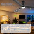 thumbnail image 5 of DingLiLighting 52-Inch Ceiling Fan with Lights: Black Flush Mount Ceiling Fan with Remote APP Control - Low Profile 3-Blade Fans for Indoor Outdoor 24W 3CCT Dimmable Timer DC Motor, 5 of 9