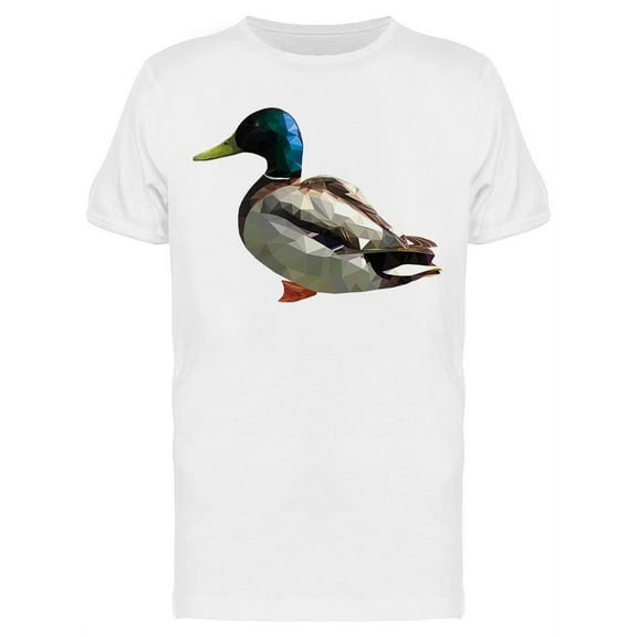 Low Poly Duck Portrait T-Shirt Men -Image by Shutterstock, Male 3X-Large