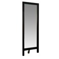 thumbnail image 2 of 65 Inch Rectangle Wooden Cheval Full Length Standing Mirror with Easel Legs, Black- Saltoro Sherpi, 2 of 6