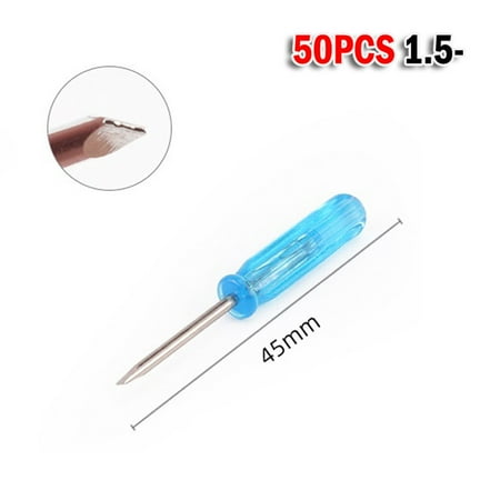

BAMILL 50Pcs Small Screwdriver Slotted Cross Screwdriver Repair Toys Tool 1.5 2.0 3.0mm