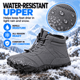 thumbnail image 2 of Meidiastra Winter Barefoot Boots for Men Women, Wide Toe Box Fleece-Lined Water-Resistant Zero Drop Hiking Walking Shoes, 2 of 6