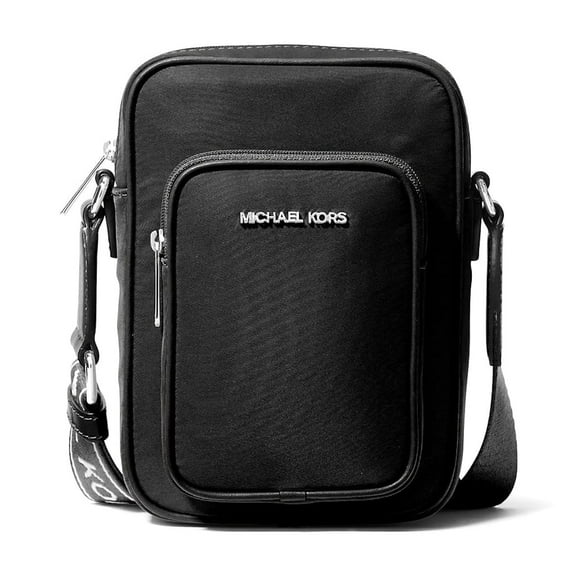 Michael Kors Women's Khai Nylon North South Small Phone Crossbody Bag (Black)