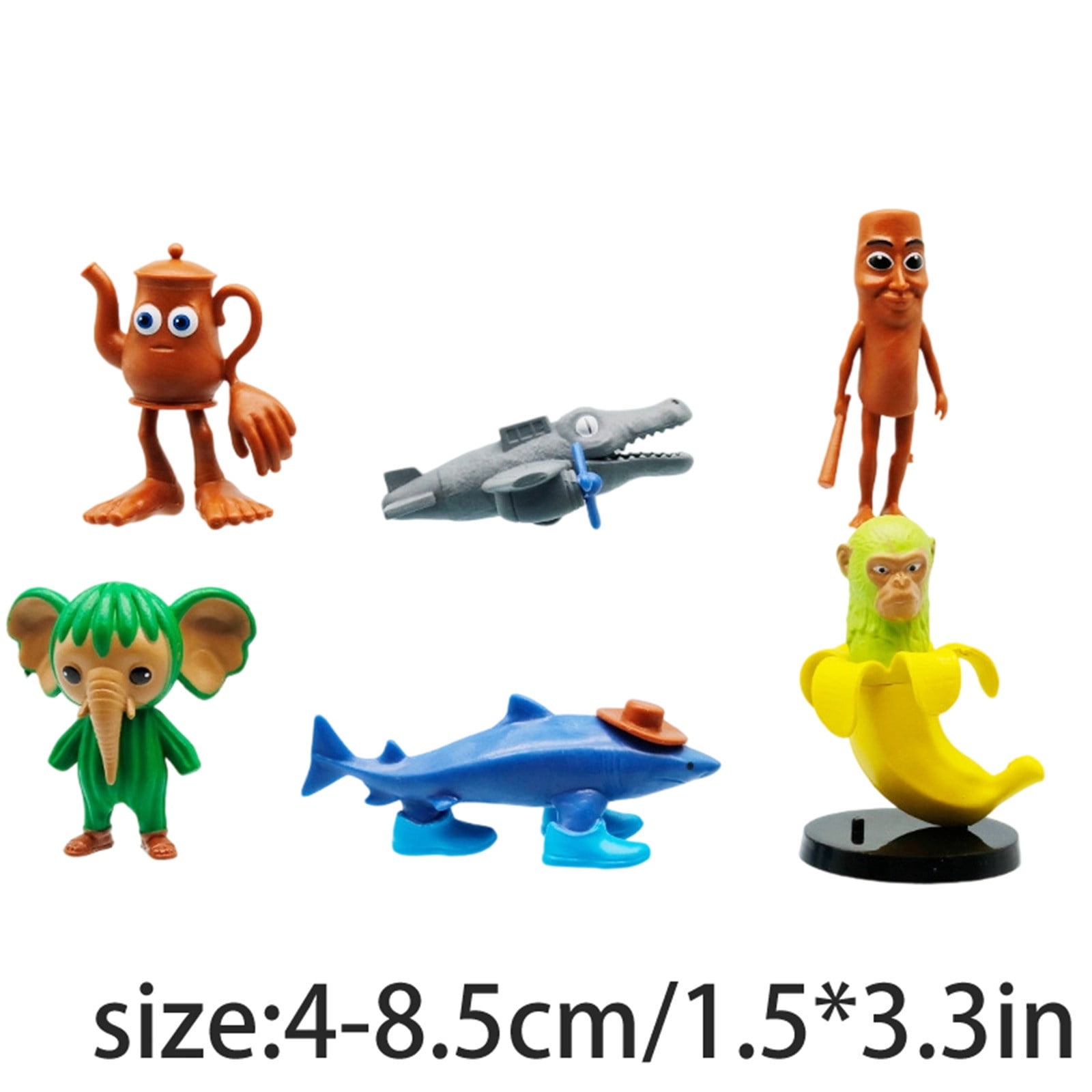 Italian Brainrot Meme Figures Toy 4-8.5cm 3D Printed Funny