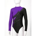 thumbnail image 4 of Miutii Girls Long Sleeve Gymnastics Leotard Ballet Dance Unitard Biketard Athletic Practice Sports Outfits Dancewear Purple 14, 4 of 7