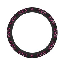 Bingfone Breast Cancer Steering Wheel Cover - Universal 15 Inches Car Steering Wheel Covers Grip Auto Internal Accessories