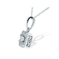 thumbnail image 4 of 1ct Princess Cut Diamond Halo Ring & Pendant Set 14K White Gold, 4 of 4