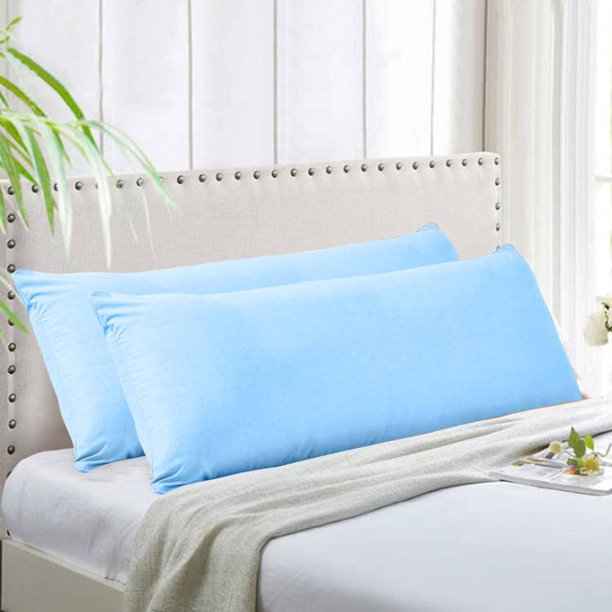 Evolive Funda De Almohada Corporal De Microfibra Suave Cepillada De Primera Calidad, Fundas De Almohada De 21 X 54 Pulgadas Con Cierre De Cremallera, Juego De 2 (Funda De Almohada Corporal De 21 X 54
