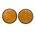 thumbnail image 2 of 2 x 2inch Round Orange Reflectors Universal For Motorcycles ATV Bikes Dirt, 2 of 4