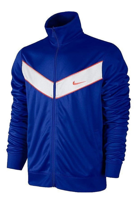 Men's Striker Full Zip Mock Track Jacket-Deep Royal Blue