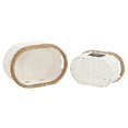 thumbnail image 5 of Household Essentials Natural Rim Oval Set Paper Rope And Seagrass (2 Piece) Small Wicker Basket, White, 5 of 5
