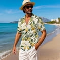 thumbnail image 2 of KUIFORTI Fashionable Couple Matching Outfits His and Hers Summer Outfits Lemon Blossoms Dresses for Women Round Neck Loose Cut Lightweight Fit for Honeymoon Trip, 2 of 7