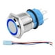 thumbnail image 1 of Interruptor de botón autoblocante con bloqueo de luz LED para coche, resistente al agua, 16mm, 12V, con enchufe (azul) Jadeshay A, 1 of 8