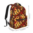 thumbnail image 2 of Easygdp Red Plaid Sunflower Mochila Ergonómica Versátil para Laptop - Múltiples Bolsillos, Correas Ajustables, Unisex para Escuela, Viajes y Actividades al Aire Libre-One Size, 2 of 5