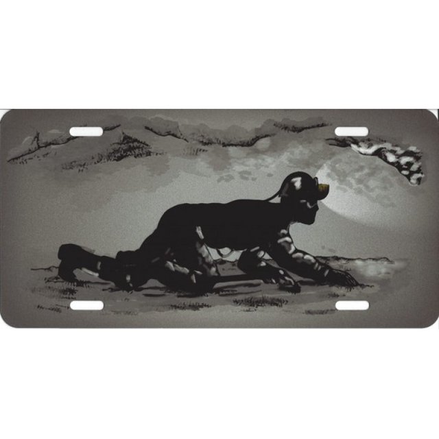 Miner Plaque d'Immatriculation Airbrush Noms Libres sur Cette Brosse à Air