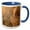 Blue/White, variant on 3drose, Black-tailed Jackrabbit Wildlife, Arizona - Us03 Ska0043 - Steve Kazlowski, 11oz Two-tone Red Mug