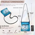 thumbnail image 7 of HELLHERO Lightweight Ladies Shoulder Purse for Weekend Getaways Daily Commute Work, PU Material Water-Resistant Waterproof Sling Bag, Butterfly Pattern Design, 7 of 7