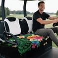 thumbnail image 5 of XYZCANDO Tropical Floral Golf Cart Seat Cover | 4 Storage Pockets | Non-Slip Washable Universal Fit for 2-Seat Golf Carts, 5 of 8
