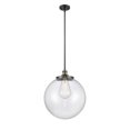 thumbnail image 4 of Innovations Lighting  Franklin Restoration Beacon - 1 Light 16" Stem Hung Pendant Clear/Black Antique Brass, 4 of 5