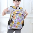 thumbnail image 6 of Backpack 12.9 *5.1 * 17.7 Inches Outing Backpack, Shopping Backpack, Travel Backpack Pale Purple Flowers, 6 of 7