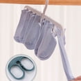 thumbnail image 3 of Ruiboury Clothes Hanger 360 Degree Rotatable Plastic Dresses Drying Hook Portable Travel Bedroom Wardrobe Organizer Rack Gray, 3 of 9
