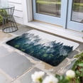 thumbnail image 2 of Green Forest Doormat Outdoor Entrance 20"x31.5", Natural Landscape Modern Abstract Art Absorb Moisture Dirt Door Mats, Non-Slip Rubber Backing Floor Mats Indoor, Low-Profile Front Door Rugs, 2 of 9