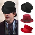 thumbnail image 6 of Vintage Fedora Hat Wool Short Brim Western Flat Top Hat Versatile Top Hat for Dinner Outdoor Casual Wear, 6 of 8