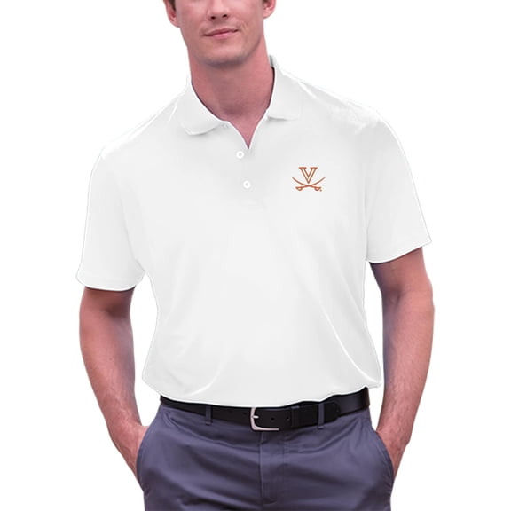 Men's White Virginia Cavaliers Big & Tall Vansport Omega Tech Polo