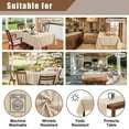 thumbnail image 4 of Sm:)e Fabric Openwork Farmhouse Style Linen Tablecloth 52x70 Inch, Yarn-Dyed Woven Table Cover for Dining Decor, Rectangle, Beige, 4 of 8